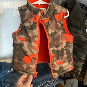 Camo puffer vest 12-18 months